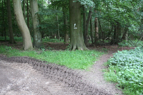 view of the cart track